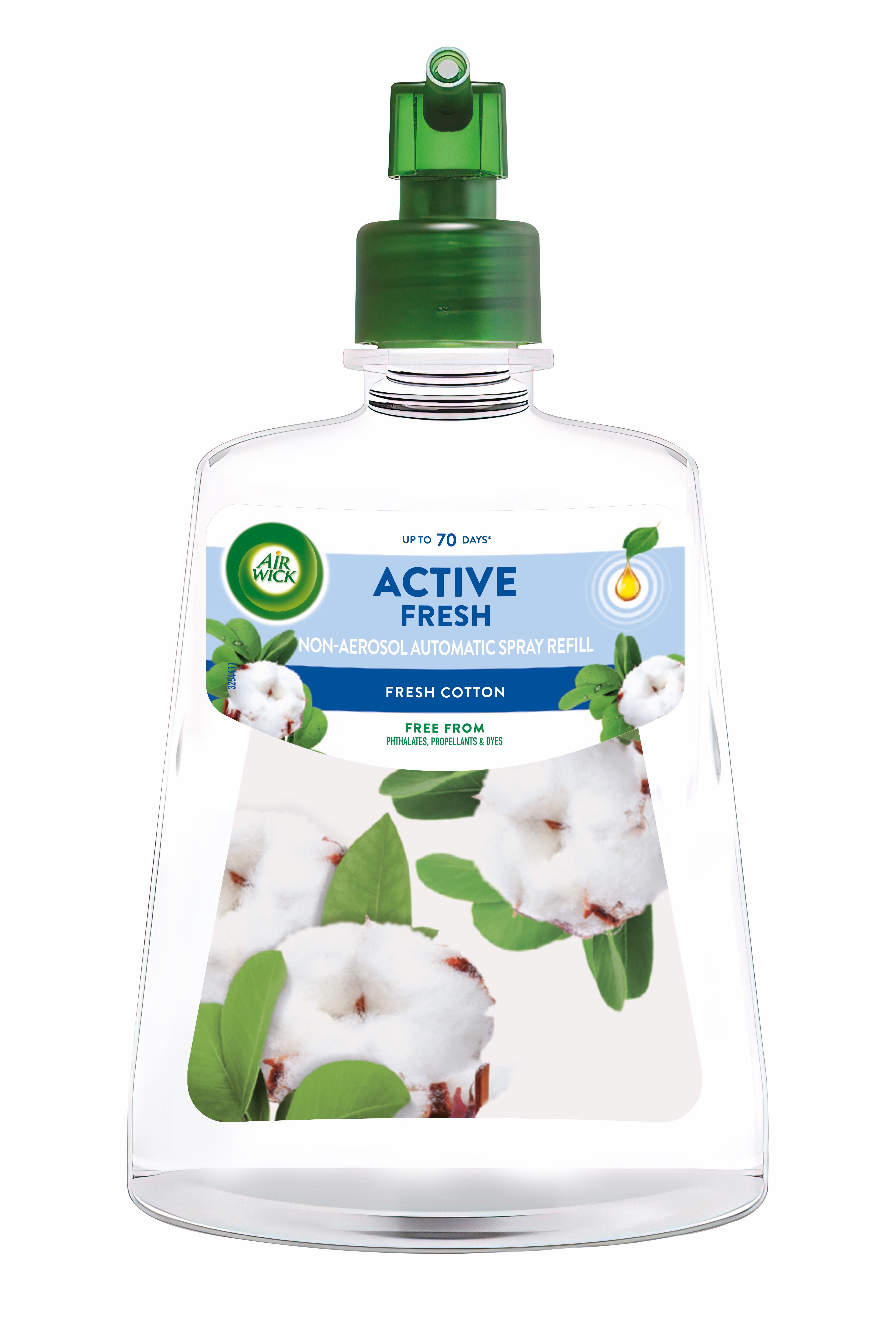 Active fresh náplň na vodnej báze do automatického difuzéra - svieža bavlna